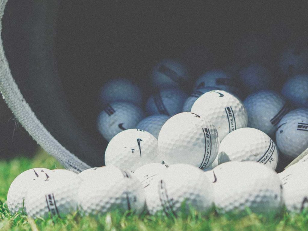 Golf balls at Napa Valley Golf Course