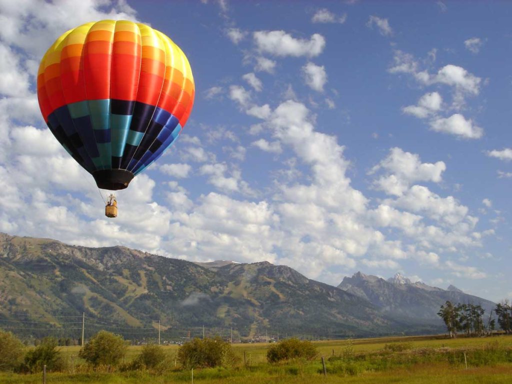 Hot air balloon in Napa Valley, California