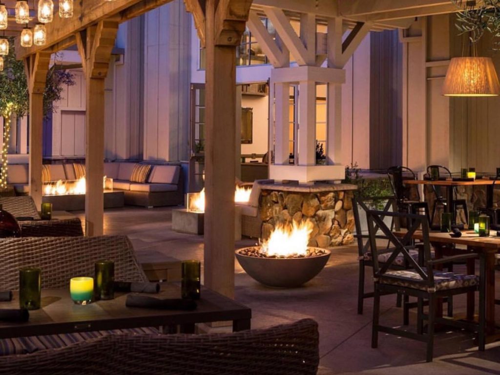 Patio at River Terrace Inn in Napa Valley, California
