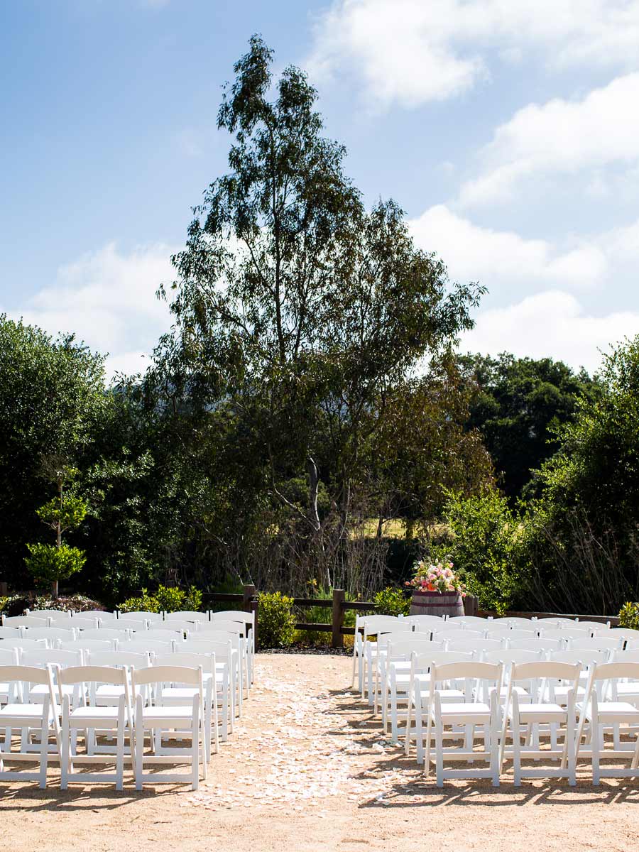 River walk clearing wedding at River Terrace Inn