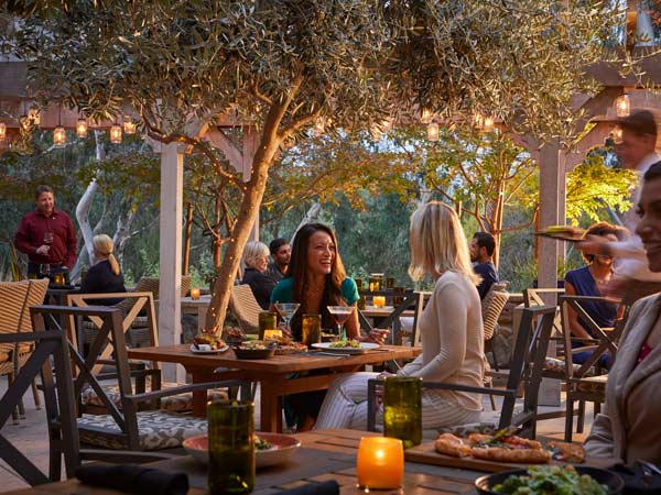 Ladies Dining Outdoors At Alba.