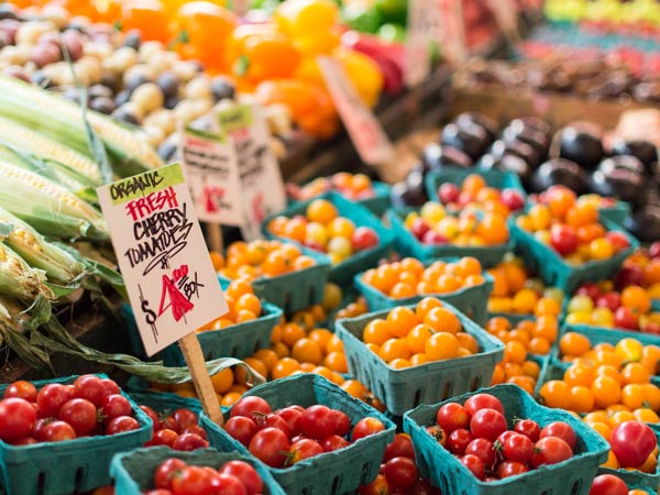 Farmers Market Tomatoes.