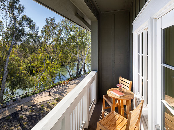 Guestroom Balcony With A View Of The River